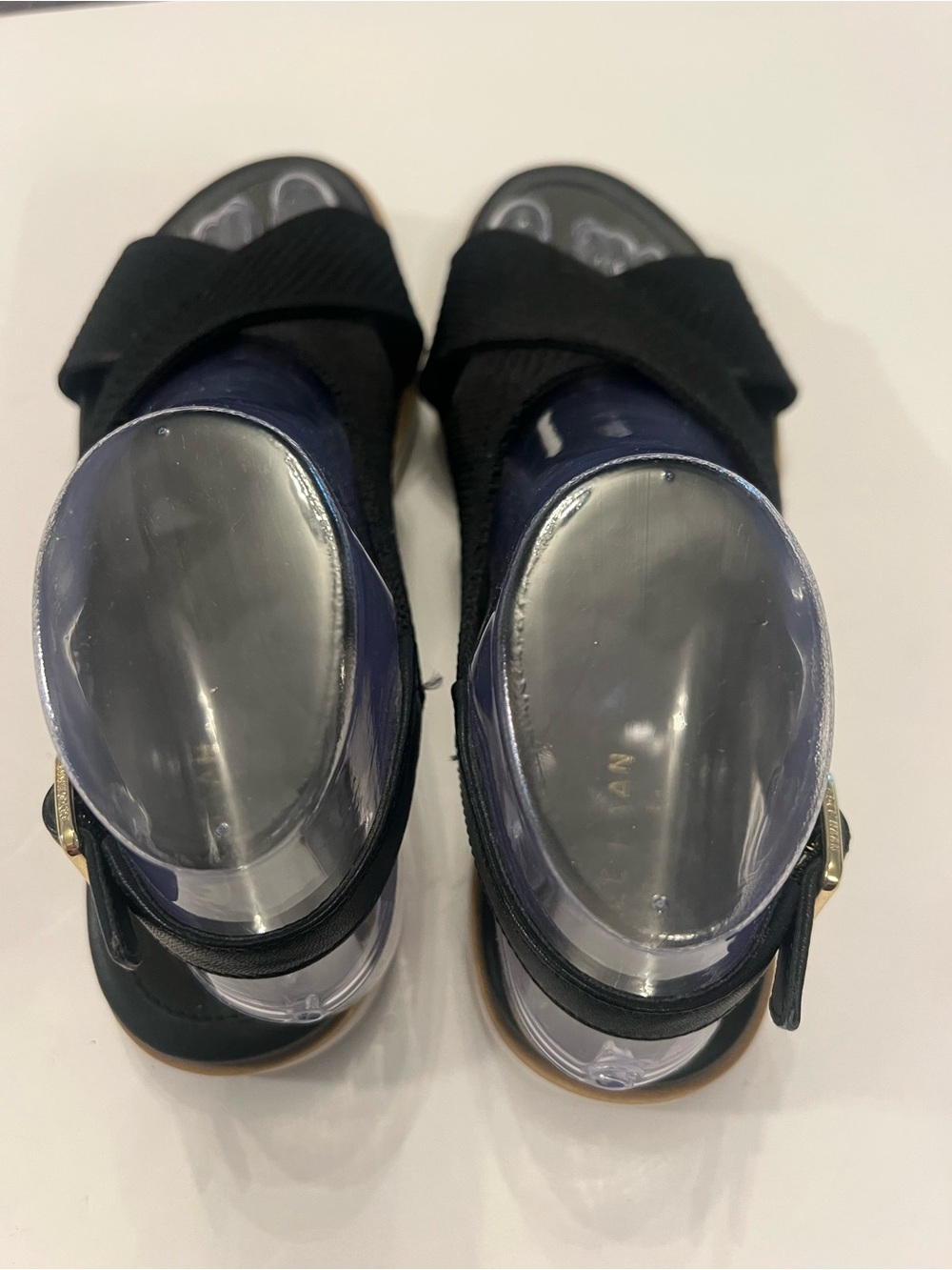 Cole Haan Black Crisscross Knit Slide Sandals - Picture 3 of 6